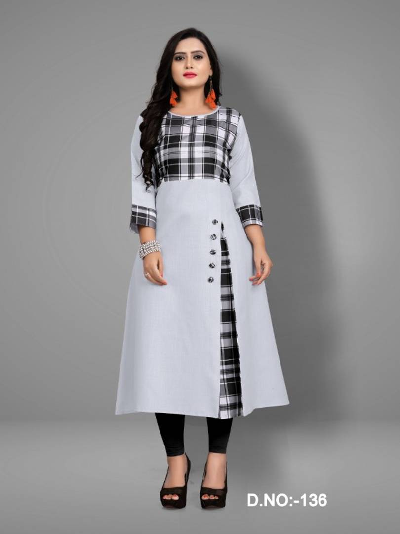 Women's Casual Printed Cotton Kurtis